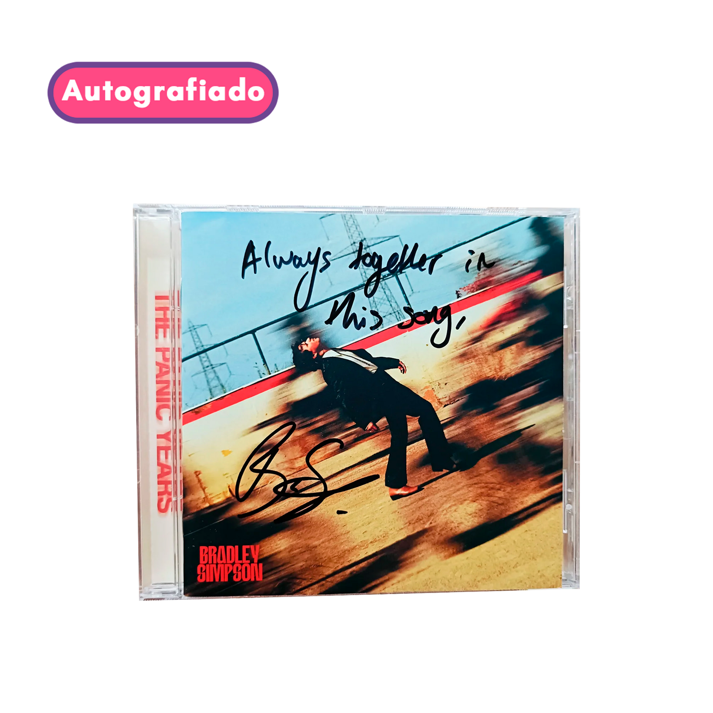 Bradley Simpson The Panic Years cd Autografiado personalizado