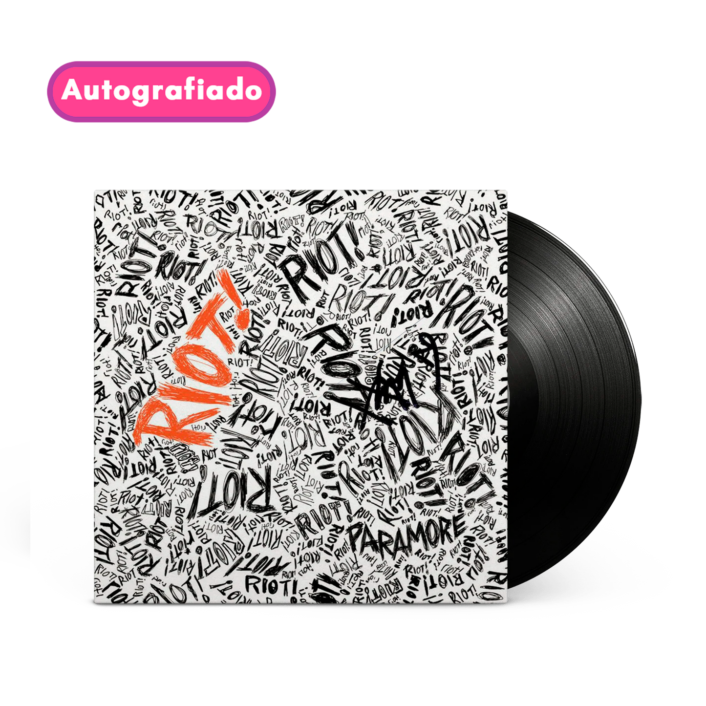 Paramore Riot vinilo autografiado