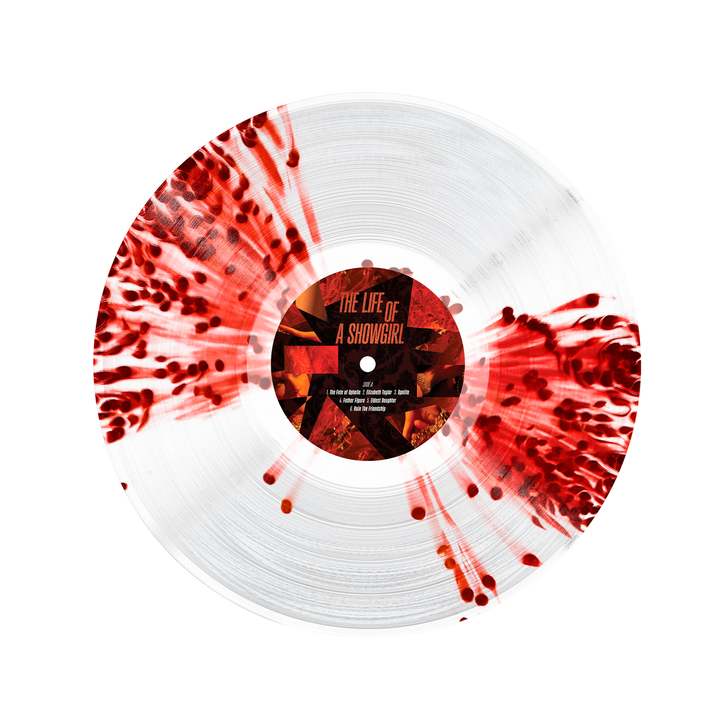 Taylor Swift The Life of a Showgirl: Honestly Wild Transparent Vinilo rojo