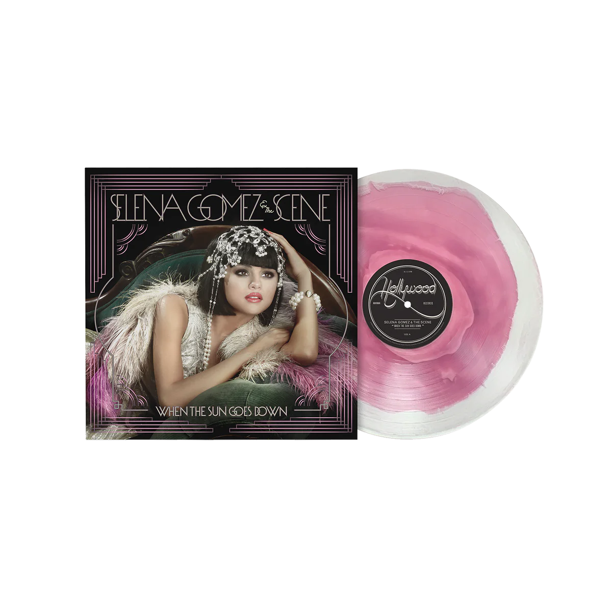 Selena Gomez When the Sun Goes Down: Lavender and White Swirl Vinilo 1 lp