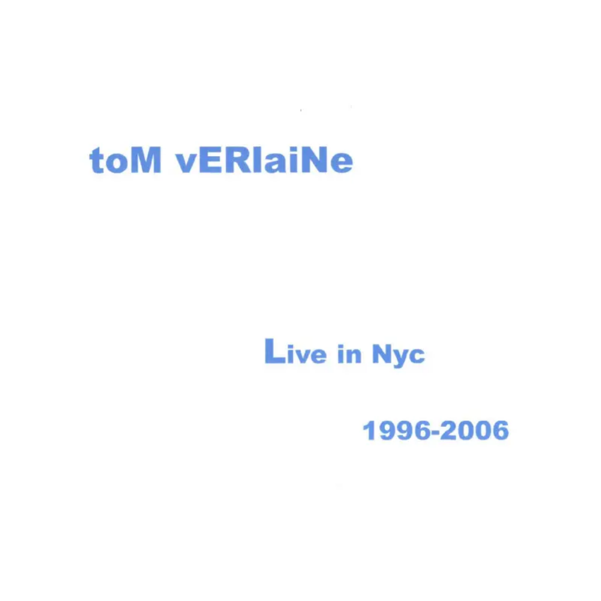 Tom Verlaine – Live NYC 96–06 Vinilo 2LP Azul Mar Exclusivo Record Store Day Black Friday 2026