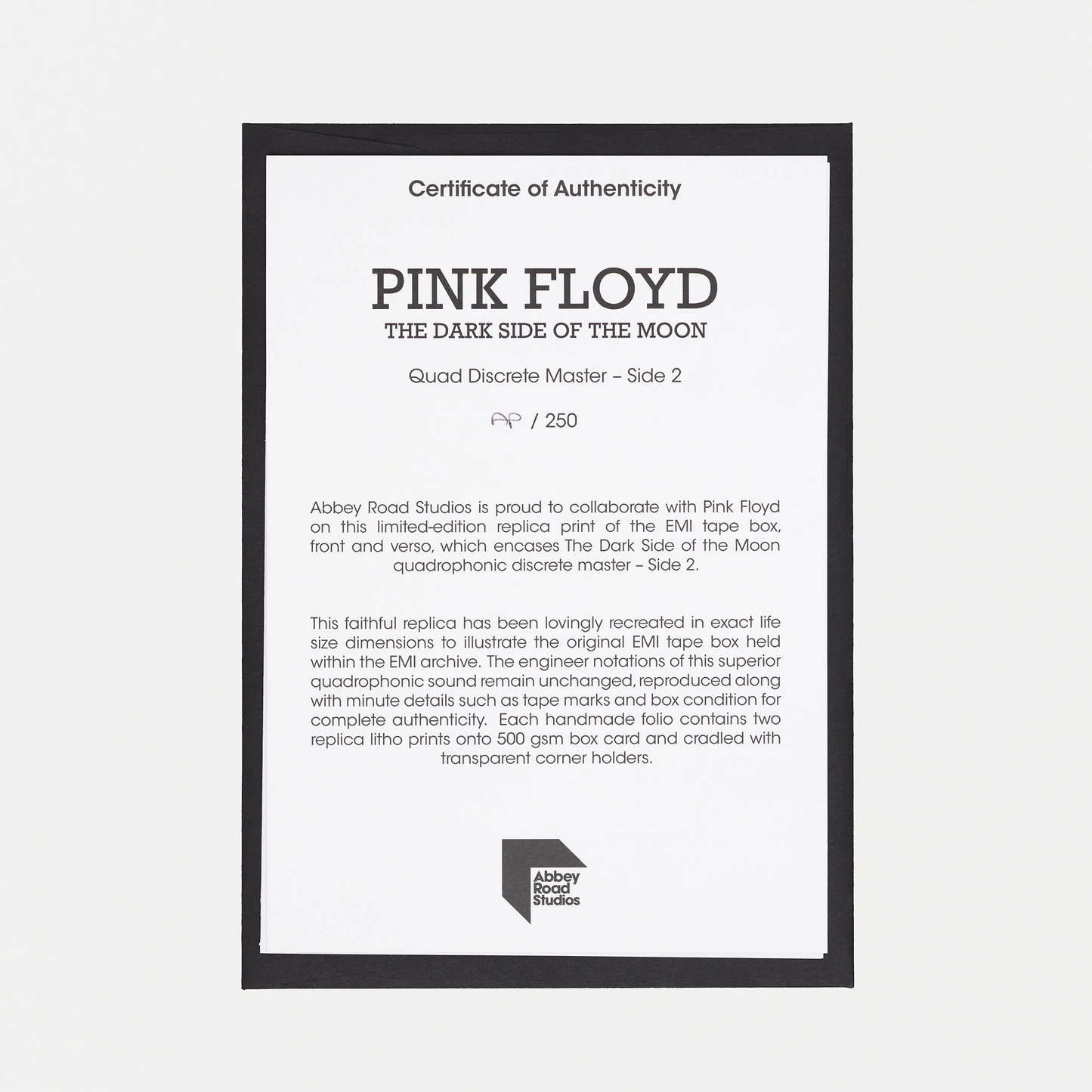 Pink Floyd The Dark Side of the Moon EMI Tape Box Folio (Coleccionismo)