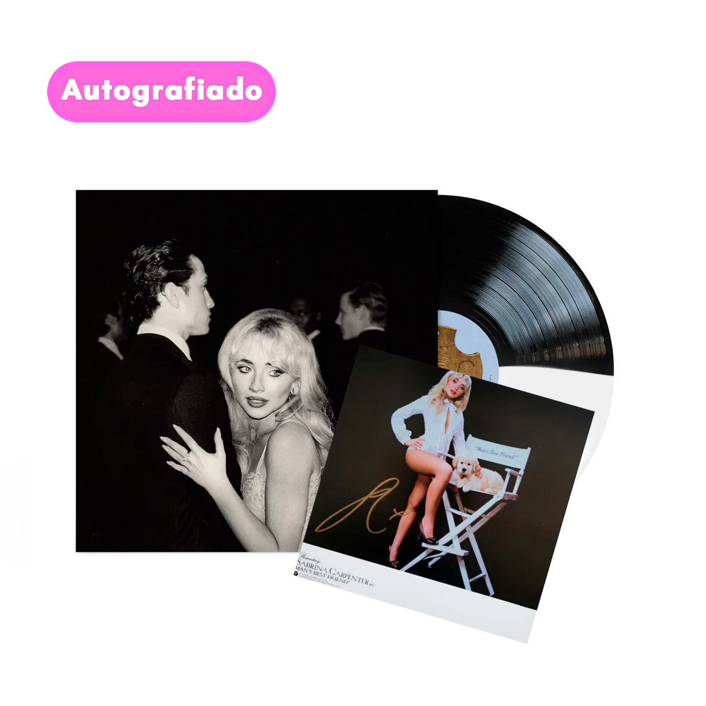 Sabrina Carpenter Man's Best Friend D2C Alt Cover vinilo Autografiado