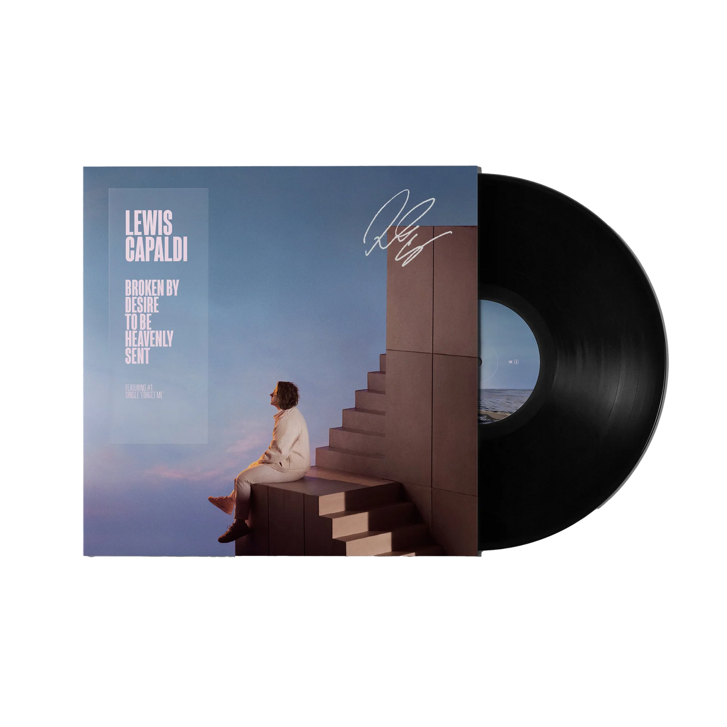Lewis Capaldi Broken By Desire To Be Heavenly Sent vinilo (Autografiado)