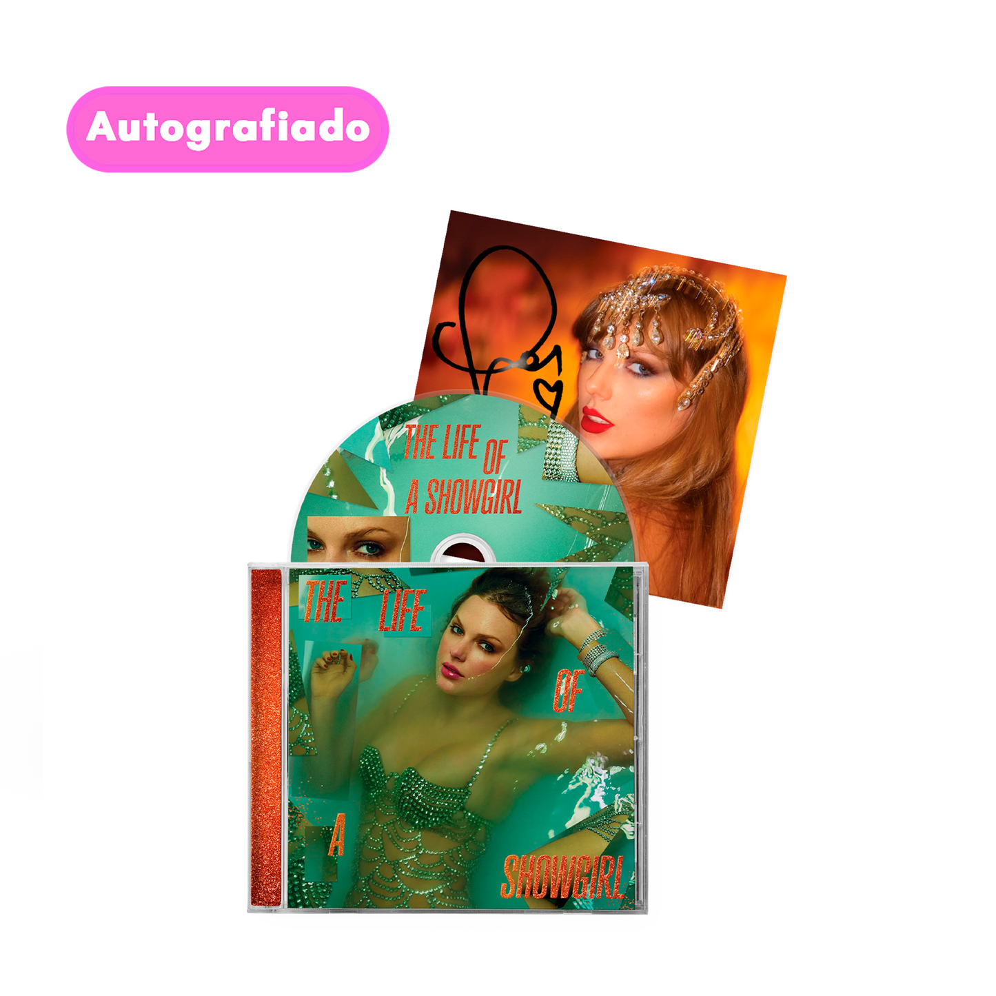 Taylor Swift The Life of a Showgirl: Sweat and Vanilla Perfume CD Autografiado