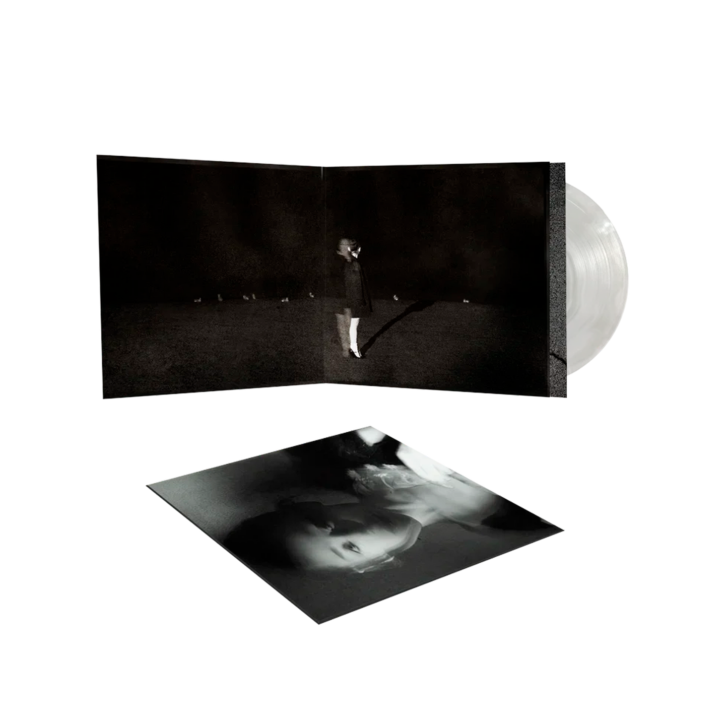 Ariana Grande petal translucent pearly white vinilo lp