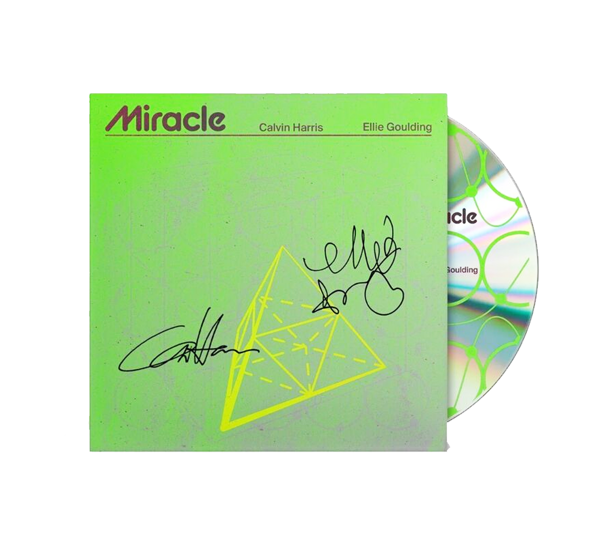 Calvin Harris ft Ellie Goulding cd single Miracle (Autografiado)