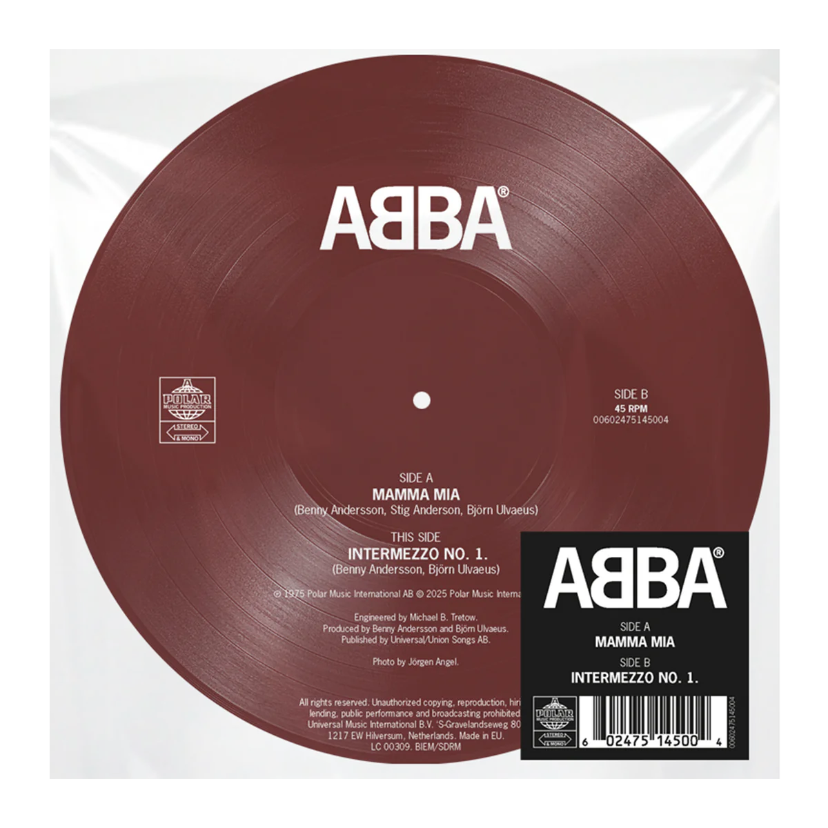 ABBA Mamma Mia / Intermezzo No.1: 7" Picture Disc vinilo single