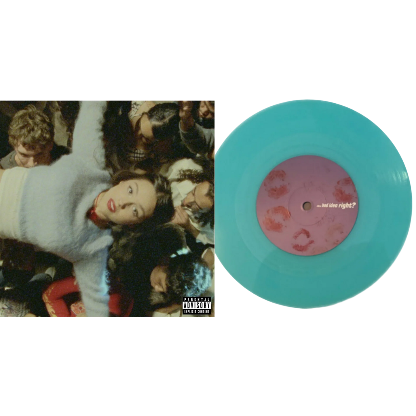 Olivia Rodrigo: Bad Idea Right? Light Blue Vinilo single