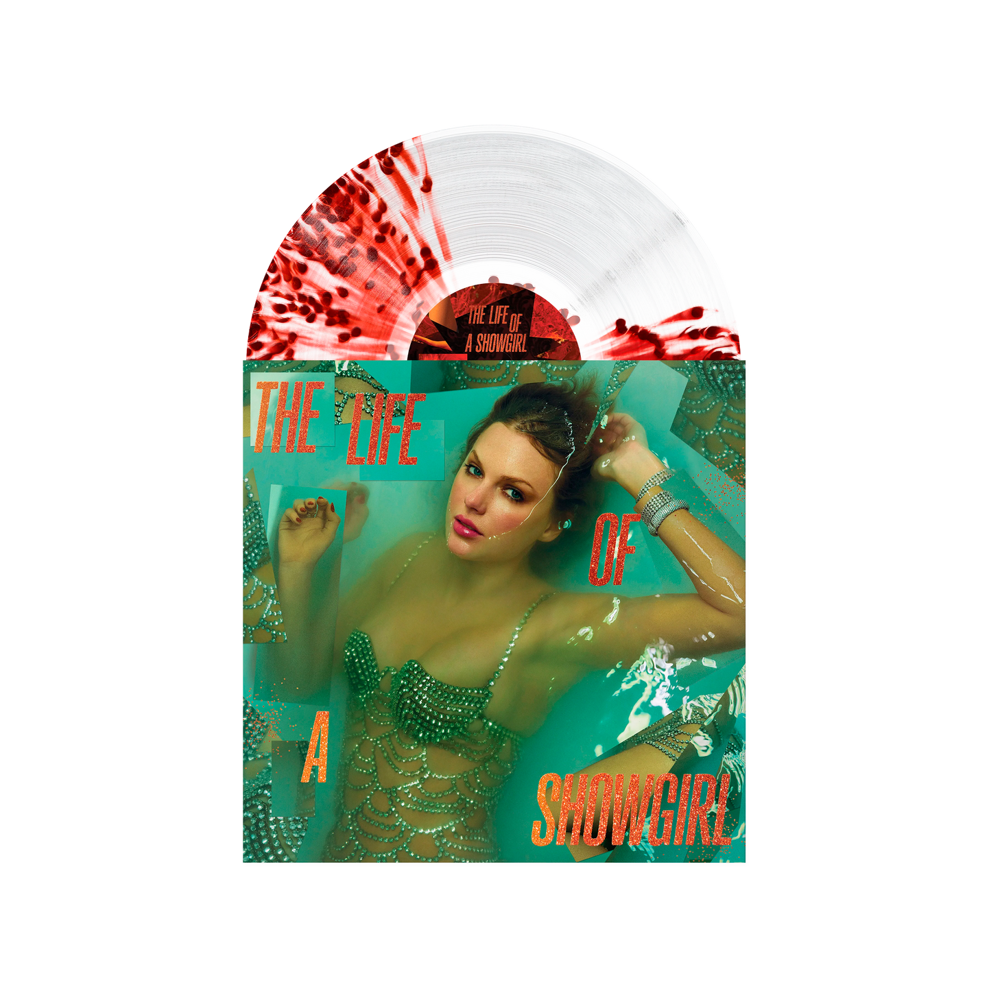 Taylor Swift The Life of a Showgirl: Honestly Wild Transparent Vinilo rojo