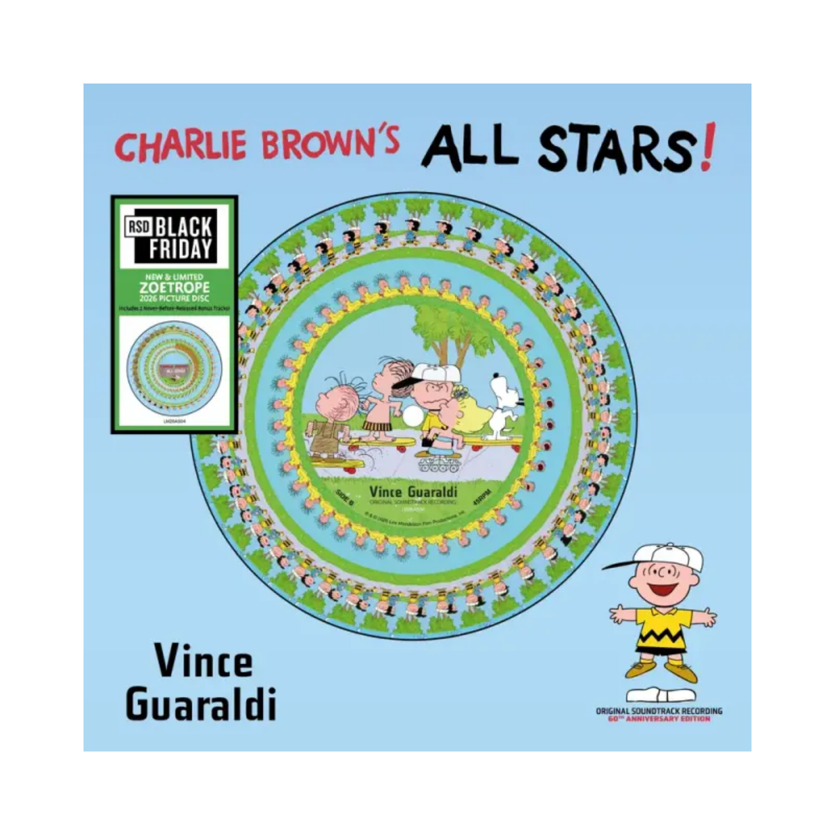 Vince Guaraldi – Charlie Brown's All Stars! Vinilo Zoetrope de 10" Exclusivo Record Store Day Black Friday 2026