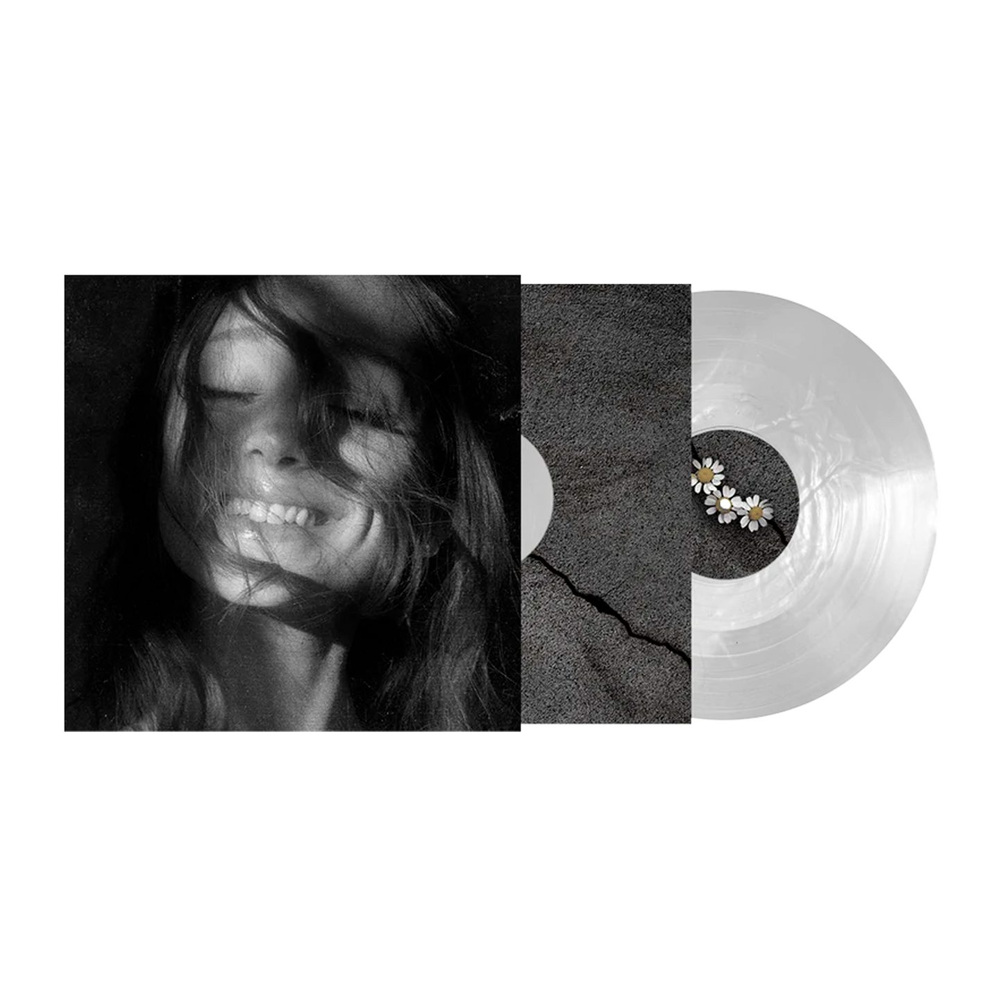 Ariana Grande petal translucent pearly white vinilo lp