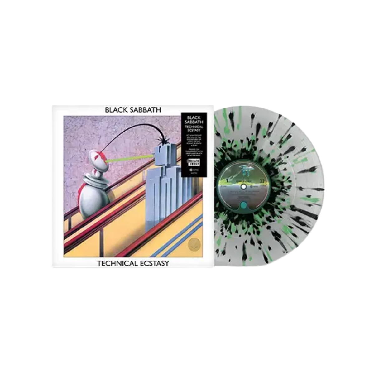 Black Sabbath – Technical Ecstasy Vinilo Transparente con Salpicaduras Verdes y Negras Exclusivo Record Store Day Black Friday 2026