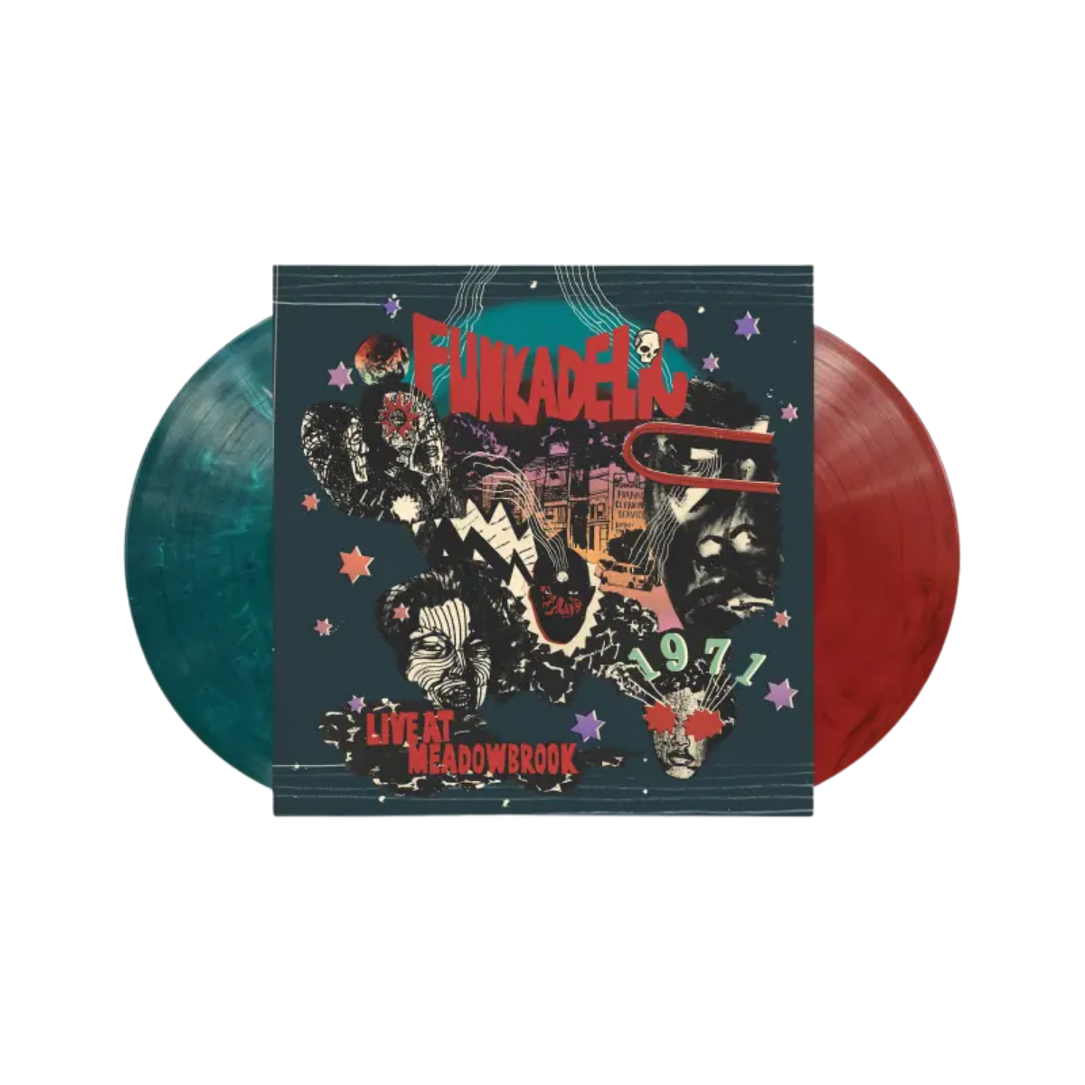 Funkadelic – Live at Meadowbrook 1971 Vinilo 2LP Cosmic Teal y Atomic Red Exclusivo Record Store Day Black Friday 2026