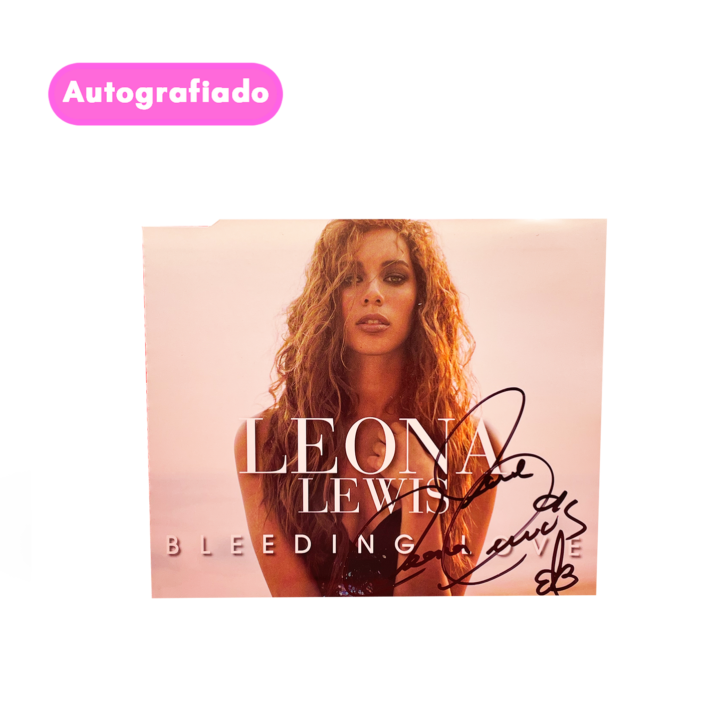 Leona Lewis bleeding love cd single Autografiado