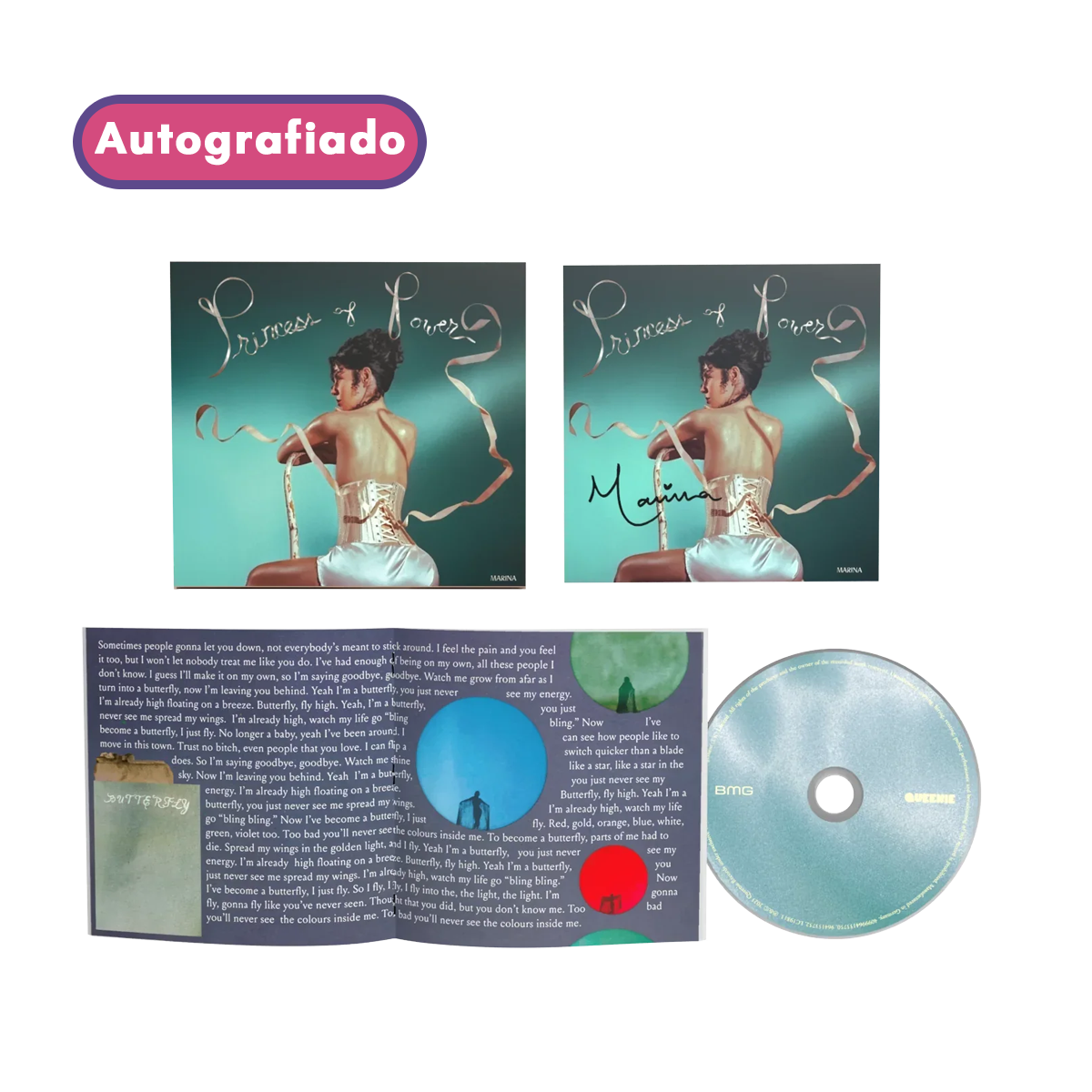 Marina PRINCESS OF POWER CD Autografiado