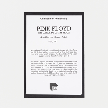 Pink Floyd The Dark Side of the Moon EMI Tape Box Folio (Coleccionismo)