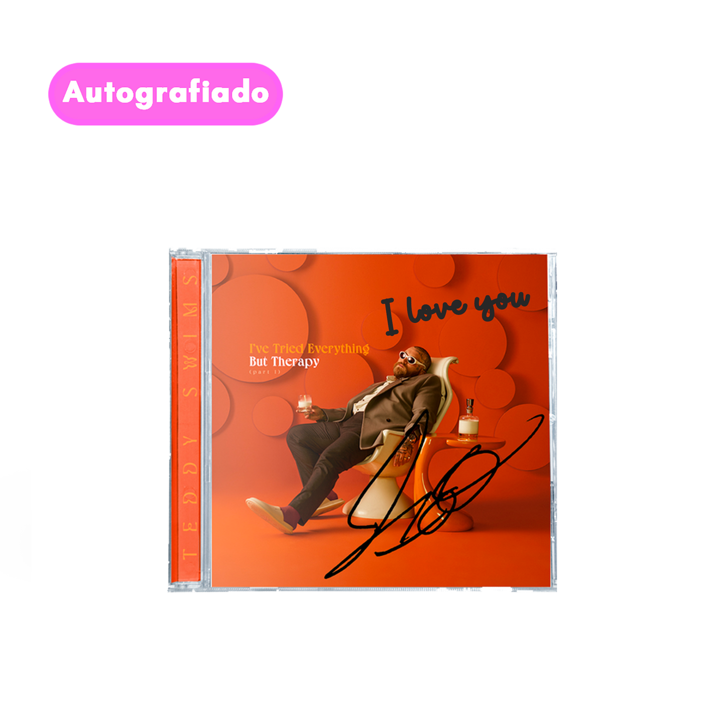 Teddy Swims I've Tried Everything But Therapy (Part 1) cd Autografiado personalizado