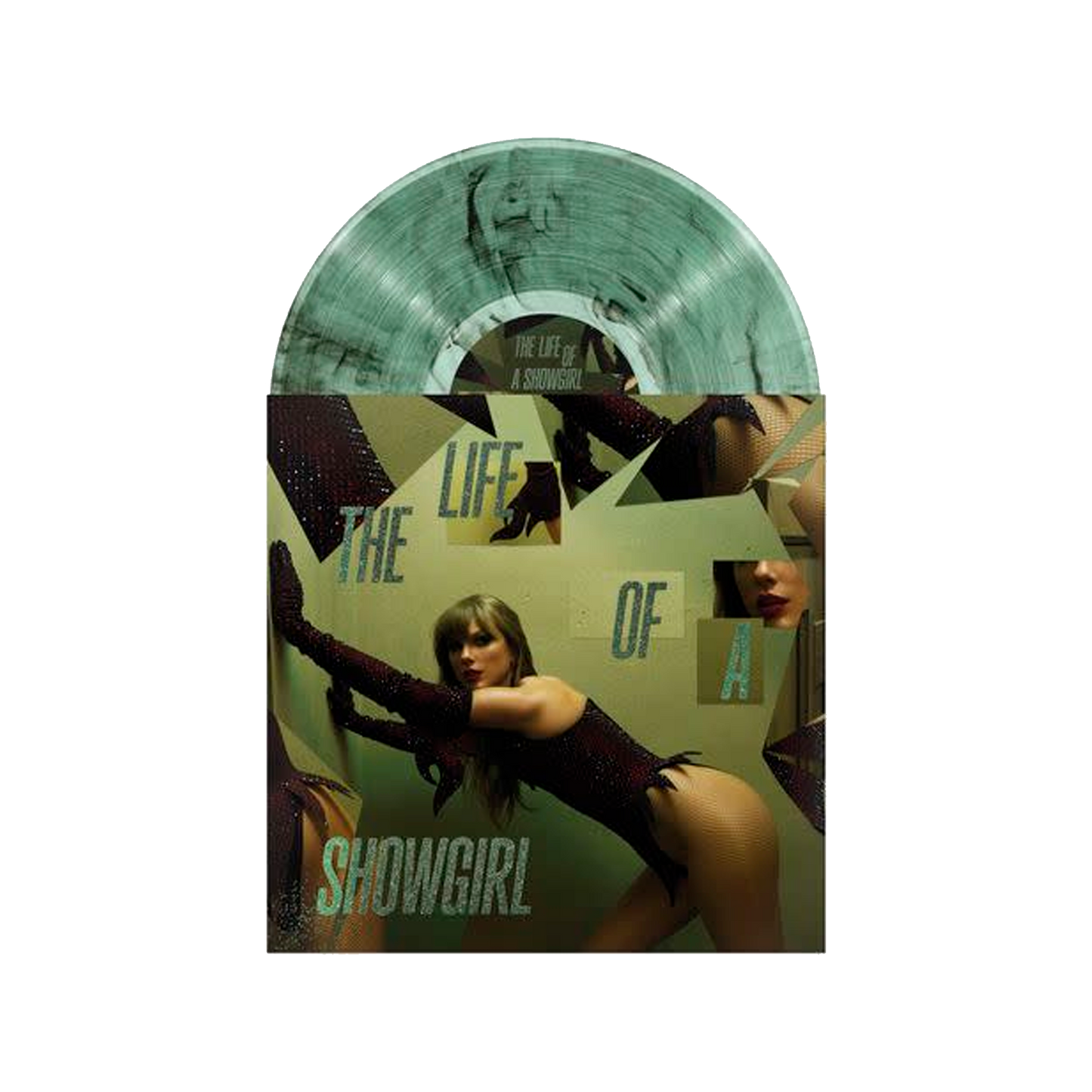 Taylor Swift The Life of a Showgirl vinilo verde smoke
