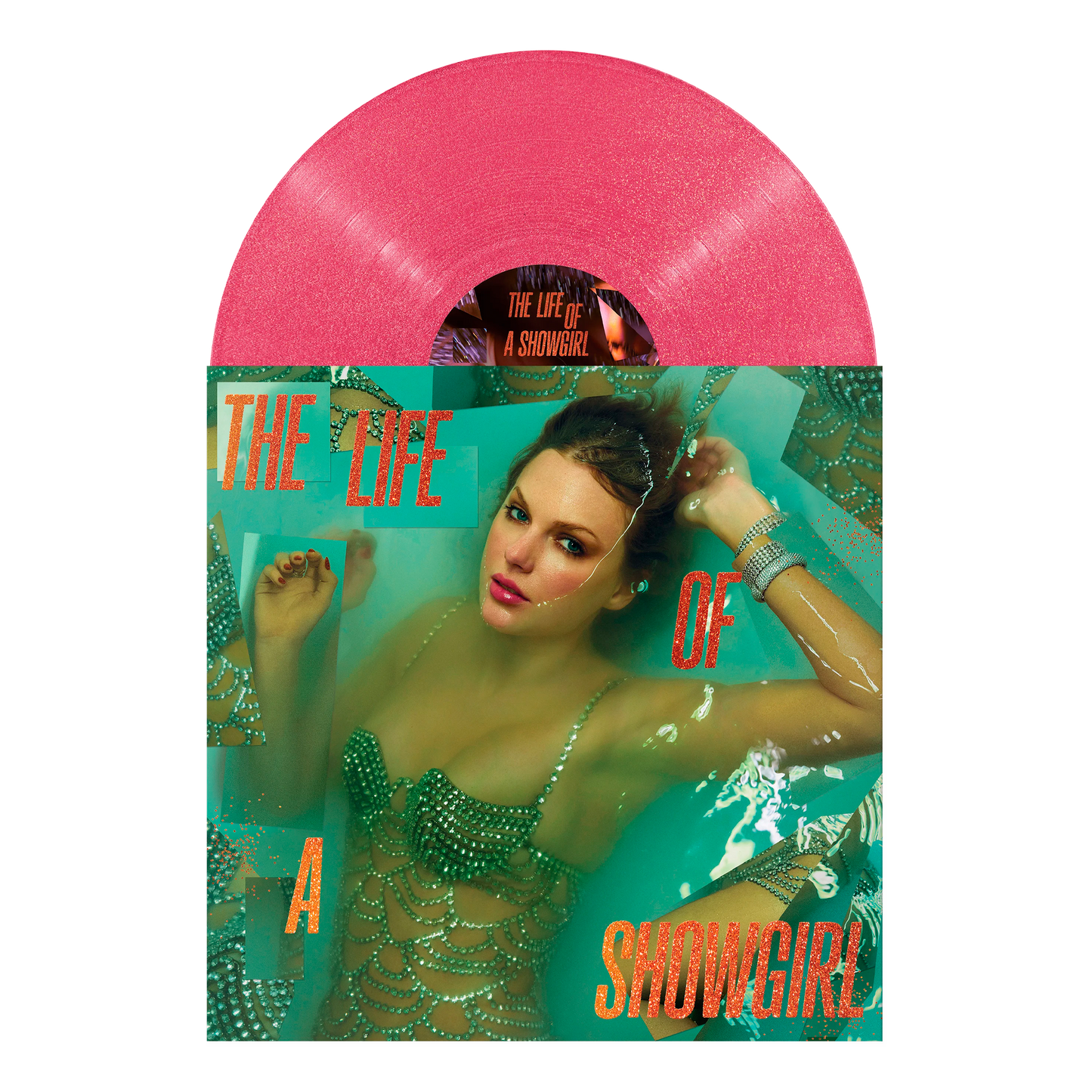 Taylor Swift The Life of a Showgirl: Sequins Are Forever Magenta Glitter Vinilo Rosa