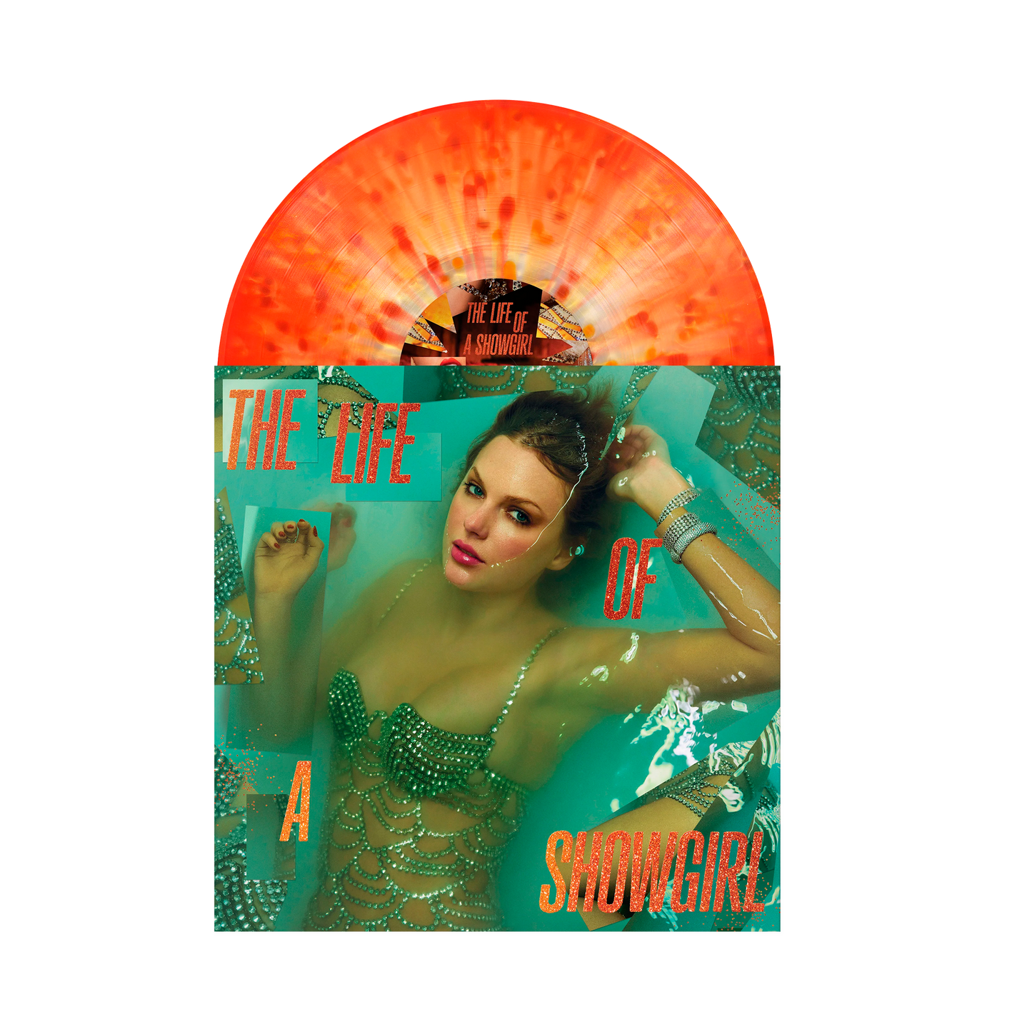 Taylor Swift The Life of a Showgirl: Lit My Sky Up Orange Metallic Vinilo Naranja